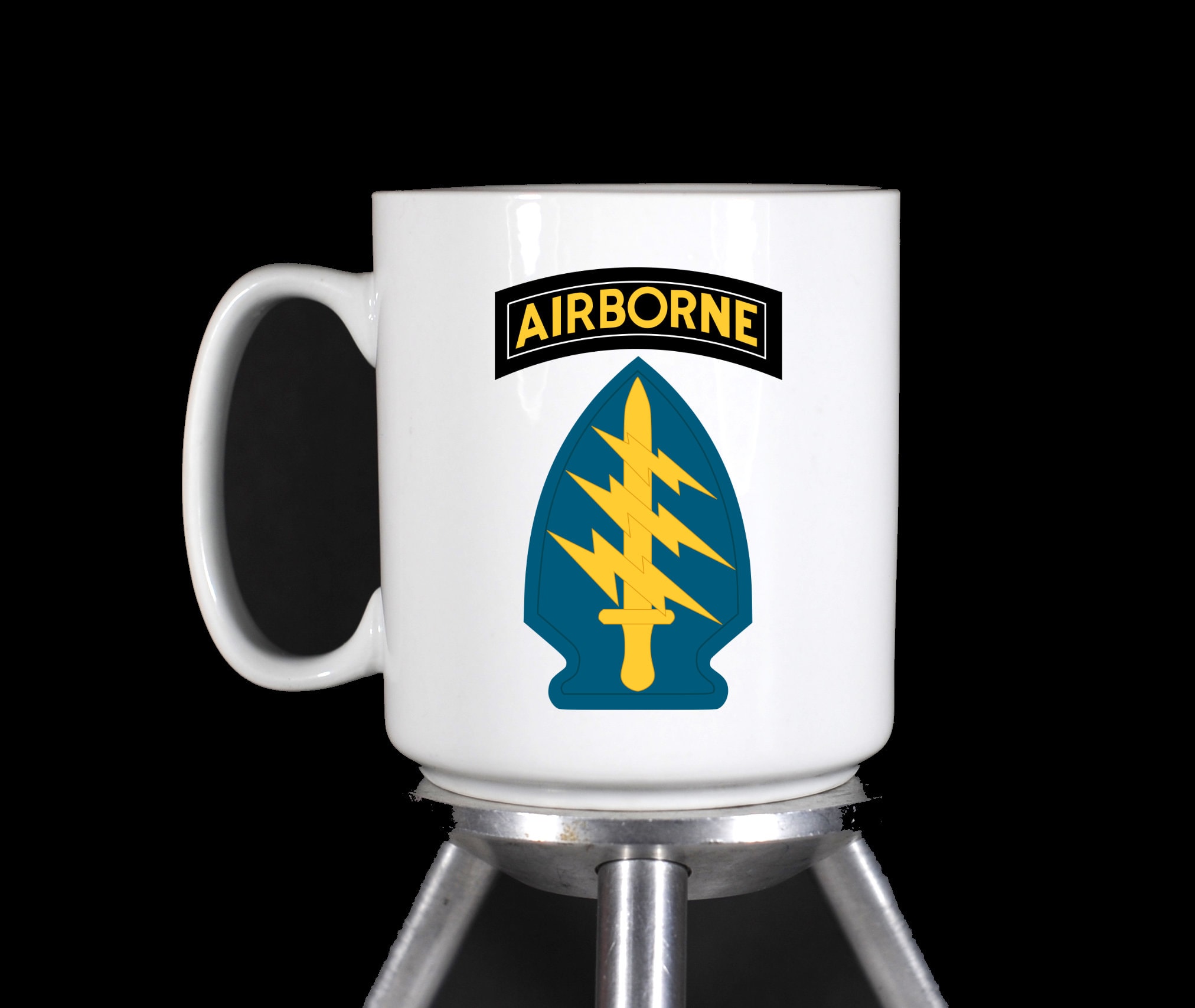 US Army 1st Special Forces Command (Airborne) Personalized Coffee Mug  (Dishwasher Safe Thermal Printed) - Handmade by TheGlassyLass