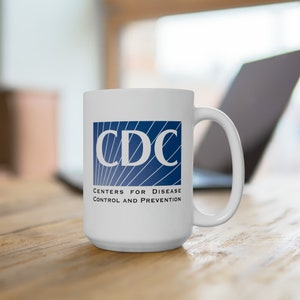 CDC Coffee Mug Double Sided White Ceramic 15oz by TheGlassyLass image 1