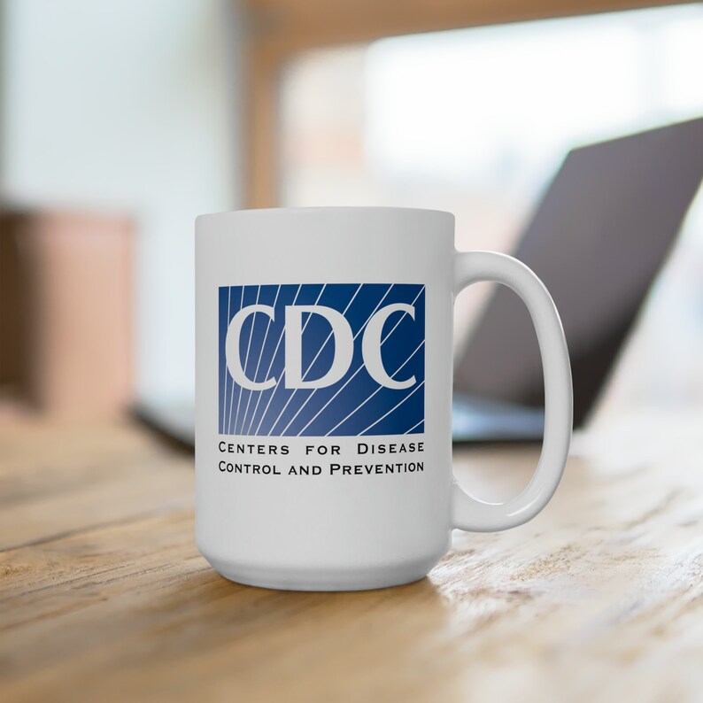 CDC Coffee Mug Double Sided White Ceramic 15oz by TheGlassyLass image 1