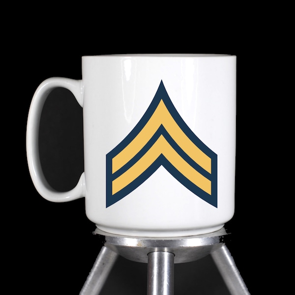 US Army Corporal (E-4) Personalized Coffee Mug (Dishwasher Safe Thermal Printed Ceramic) - Handmade by TheGlassyLass