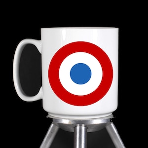 French Air Force Roundel Personalized Coffee Mug (Dishwasher Safe Thermal Printed) - Handmade by TheGlassyLass