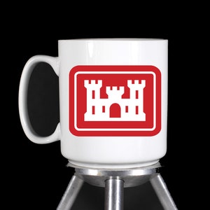 US Army Corps of Engineers Personalized Coffee Mug (Dishwasher Safe Thermal Printed) - Handmade by TheGlassyLass
