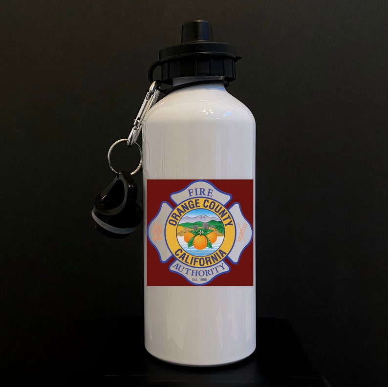 Personalized Custom Coffee Mugs Shot Glasses Water Bottled "Orange County Fire Authority" - Thermal Printed Dishwasher Safe - Handmade by TheGlassyLass TheGlassyLass.Etsy.com