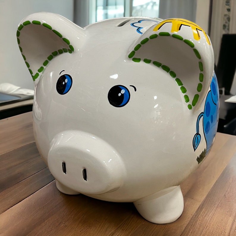 Large Piggy Bank- Jungle Animals Design - Etsy