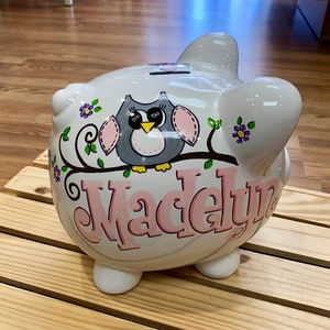 Large Piggy Bank- OWL Design