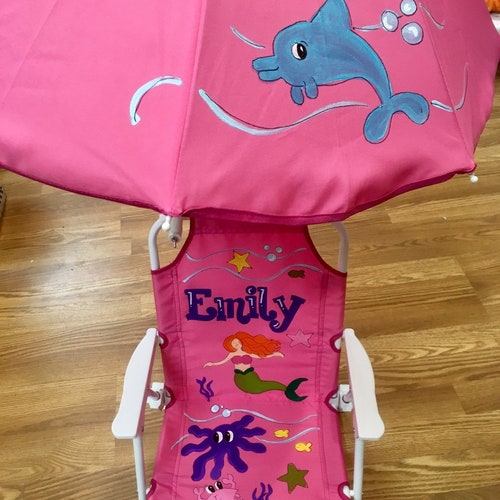 Personalized Baby Toddler Umbrella Beach Chair With Etsy