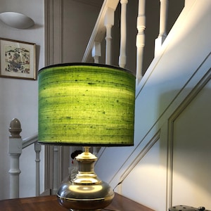 Cylinder lampshade in wild silk
