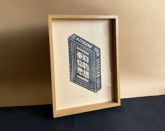 Signed Edition: The Frame - Handmade Linocut Printmaking | Vintage inspired Relief Blocking Print