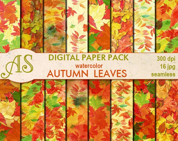 Papiers de num rique automne feuilles transparente Pack Etsy Papiers de num rique automne feuilles transparente Pack Etsy