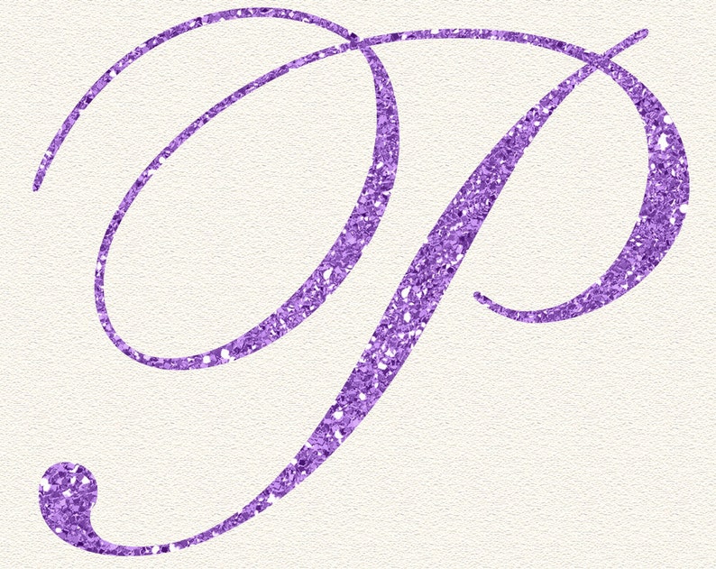 digital purple glitter alphabet digital lettering glitz etsy