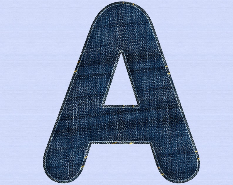 Digital Denim Alphabet Blue Jeans Alphabet Printable | Etsy