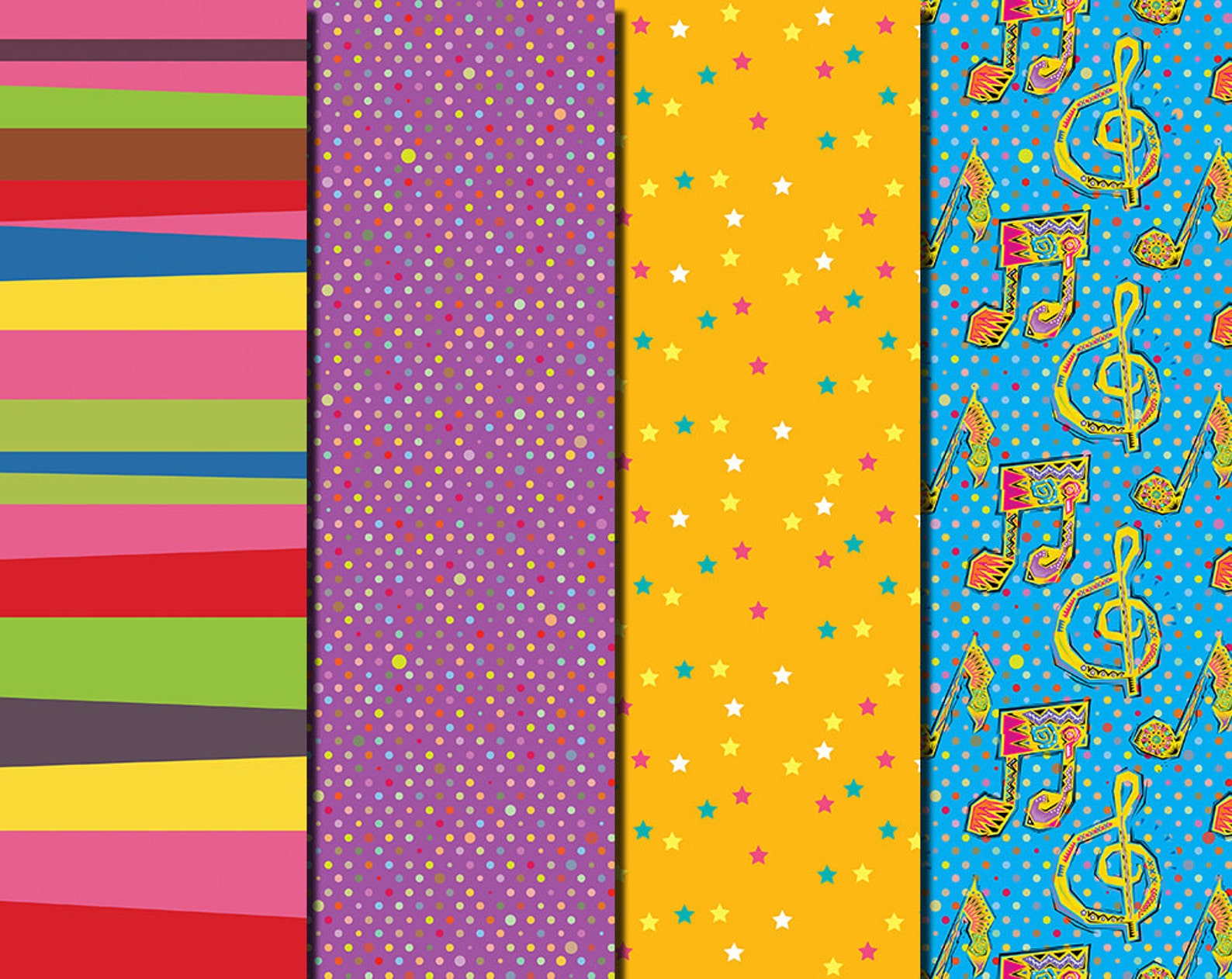 Digital Fiesta Paper Pack 16 Printable Digital Scrapbooking | Etsy