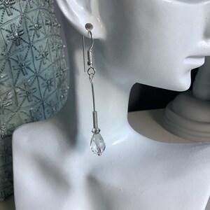 Crystal teardrop earrings, Drop earrings, Long earrings, Dangle earrings image 2