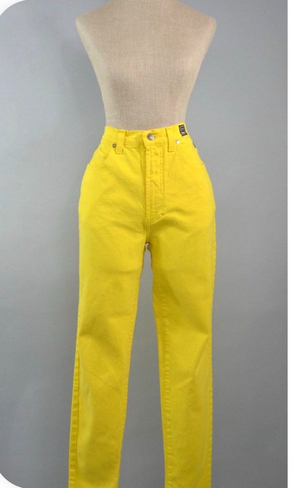 Vintage Versace Yellow Jeans Pants 