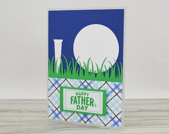 Father's Day Golf Card - Golf Lover Gift - Golfing Theme - Best Dad Card - Unique Fathers Day Card - Tee-rific Dad- Handmade Greeting Card