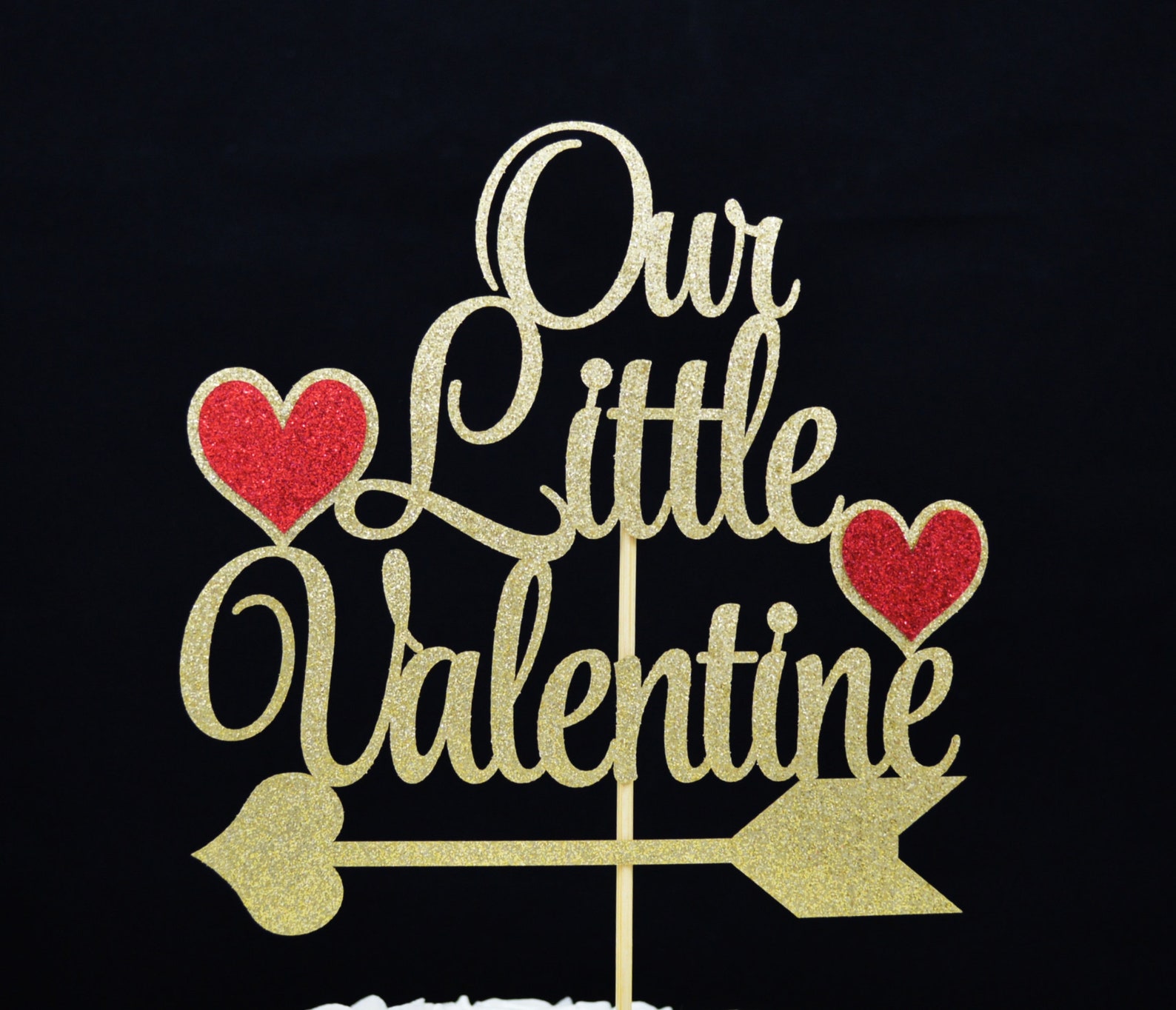 Our Little Valentine Cake Topper Valentine's Day First Etsy