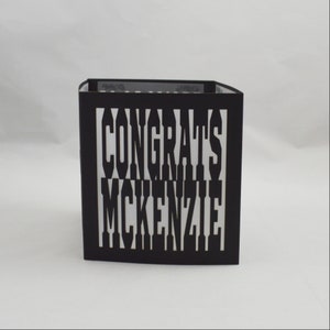 2026 Graduation Centerpiece Personalized - Laser Cut Graduation Centerpiece - Graduation Decoration - Class of 2026 - Grad Square Table Tent image 3