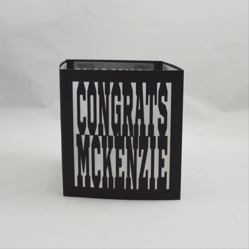 2024 Graduation Centerpiece Personalized Laser Cut Graduation Centerpiece Graduation Decoration Class of 2023 Grad Square Table Tent image 3