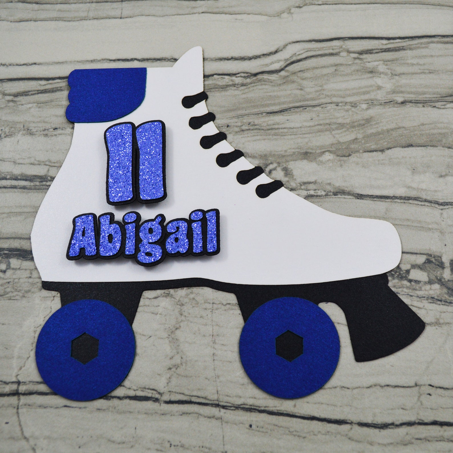 Roller Skate Cake Topper Personalized With Name and Age Etsy