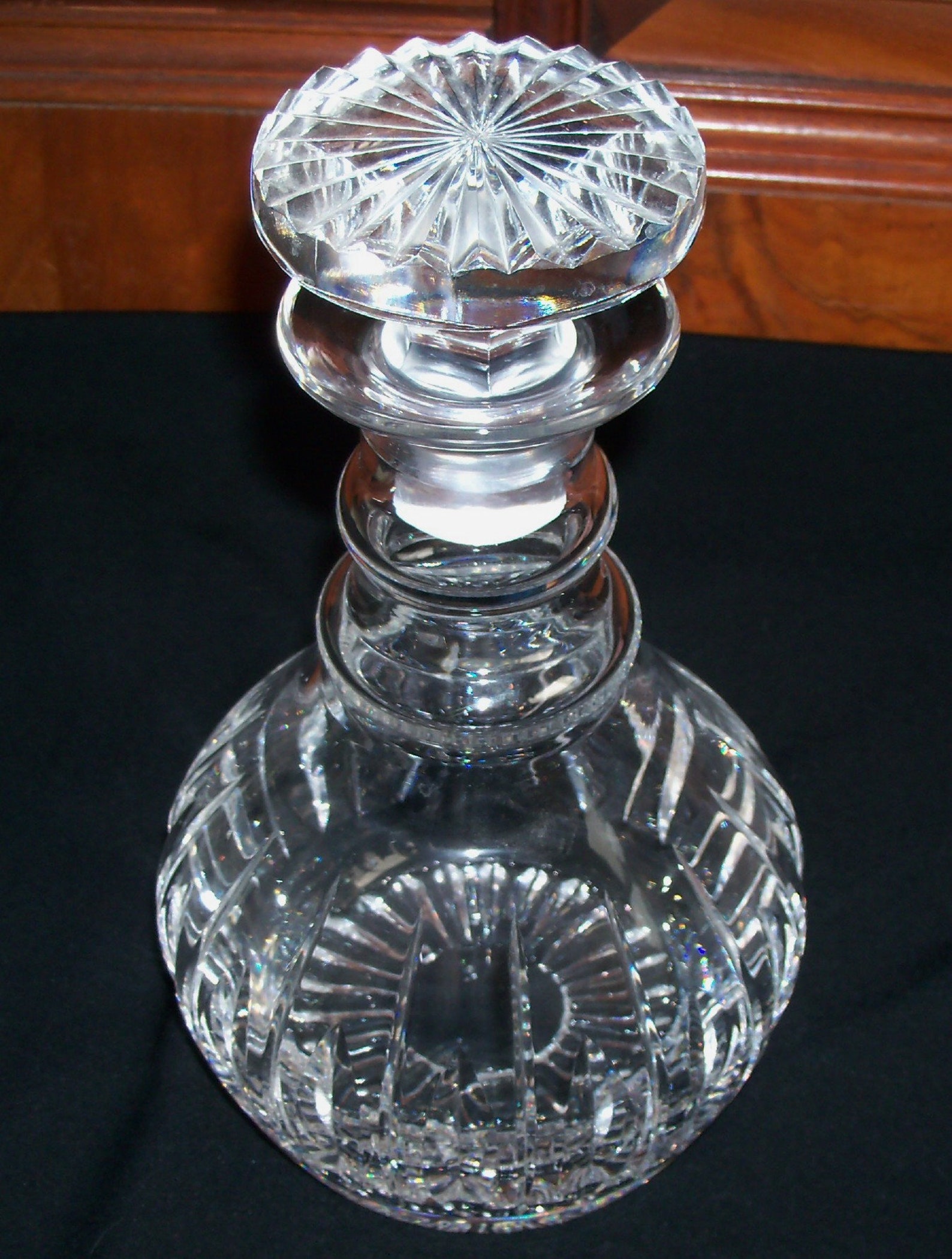 Vintage Stuart Crystal Clear Cut Crystal Decanter With Stopper
