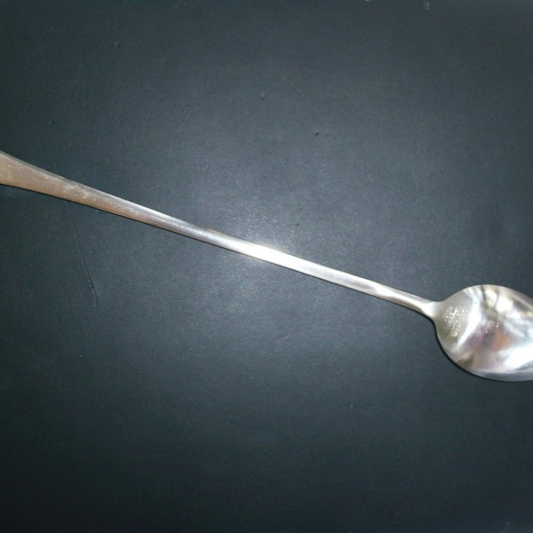 Vintage  Lunning, Inc, MOSELLE, Plain Satin Nirosta (Germany) stainless steel flatware Iced Tea Spoon - Made in Germany