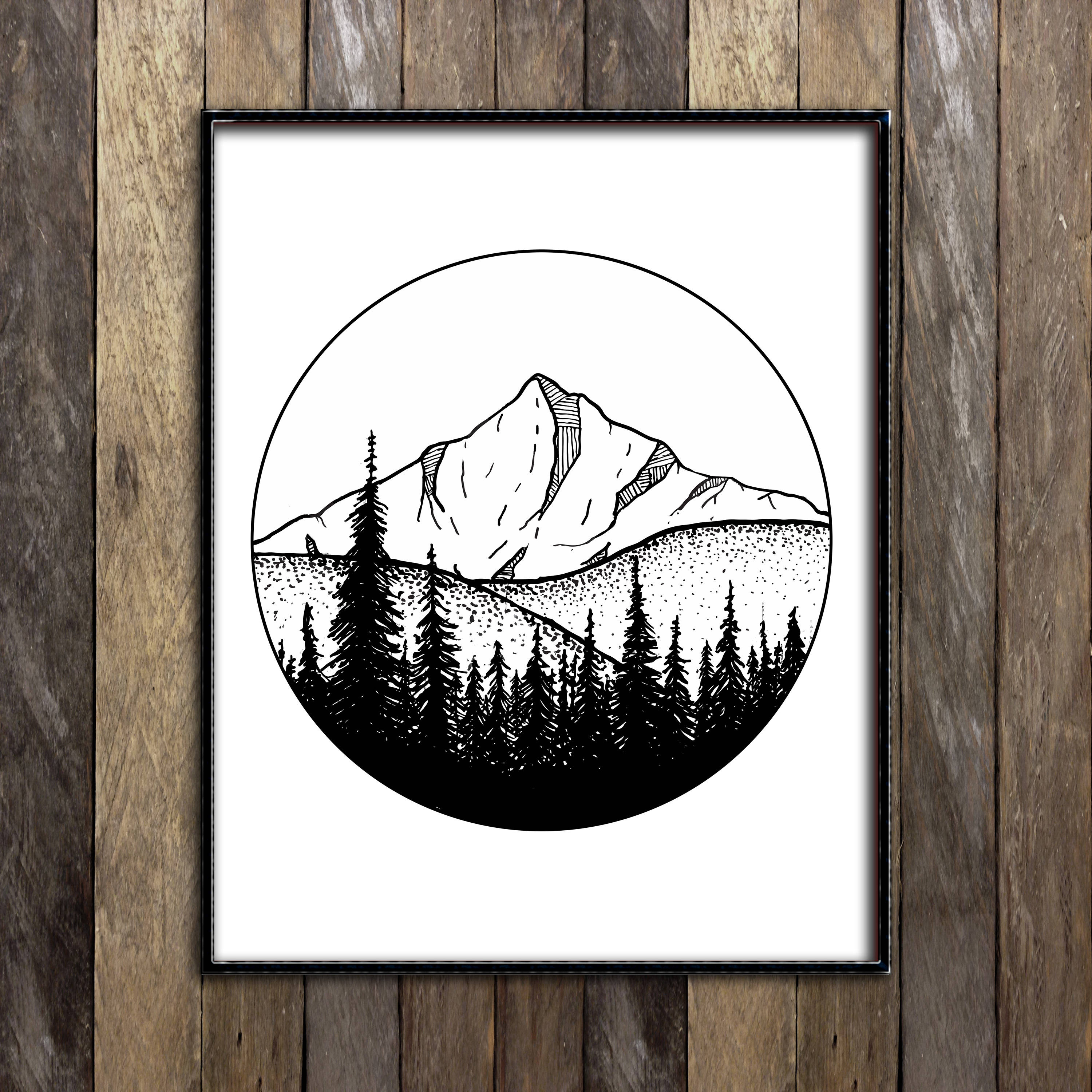 Rocky Mountains Drawing