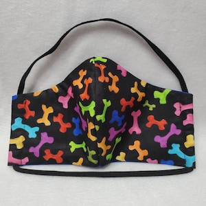 Rainbow Dog Bone Face Mask | Washable Face Mask | Reusable Face Mask | Adult Kid Mask | FAST SHIPPING