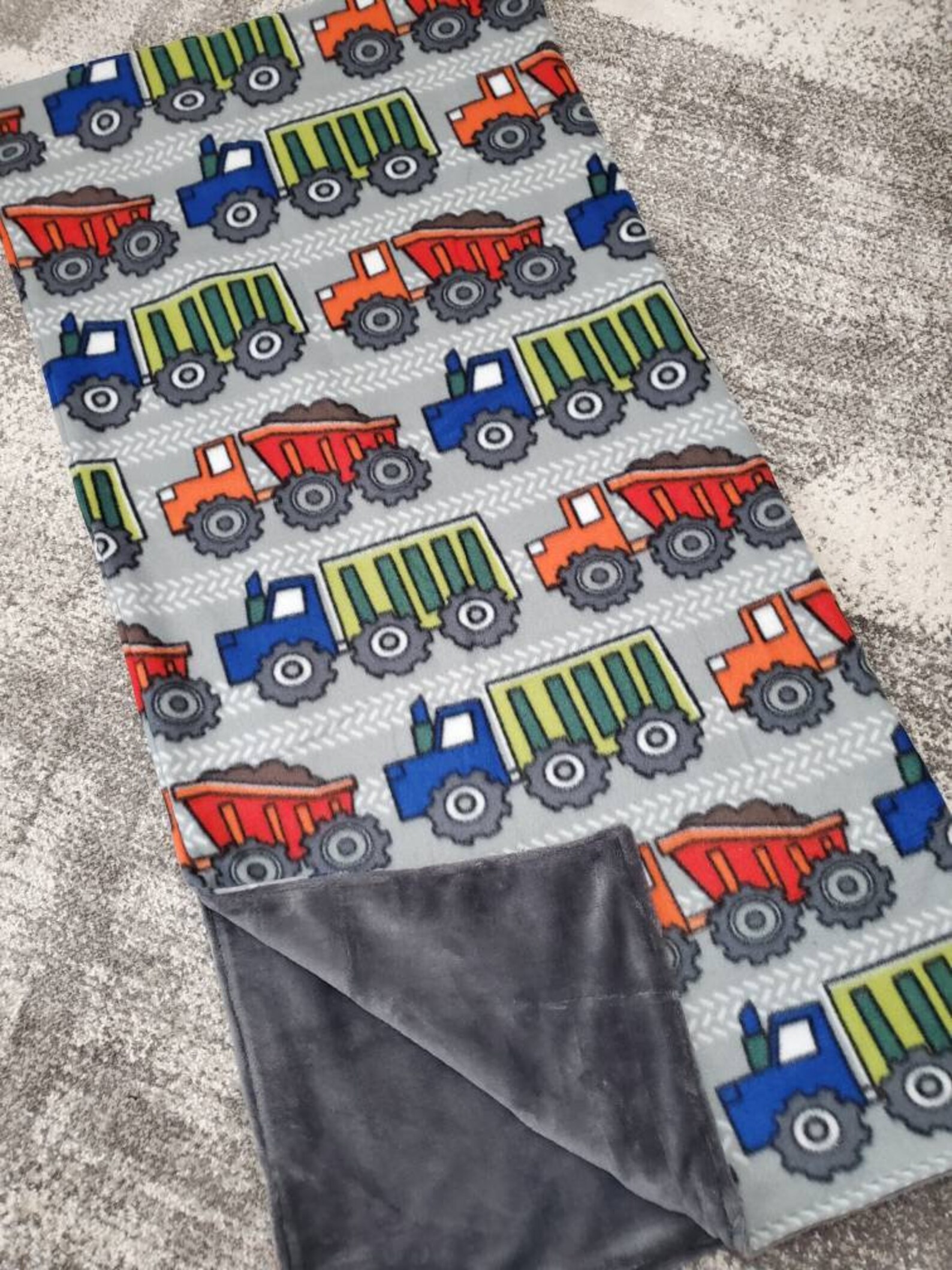 Truck Blanket Dump Truck Fleece Blanket Construction Truck Etsy
