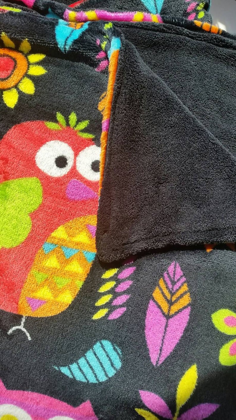 Owl Blanket Adult Owl Fleece Blanket Owl Throw Adult Etsy