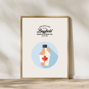Ahornsirup Druck - digitaler download, sofortiger download, printable art