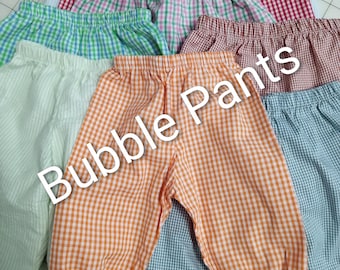 BUBBLE Pants Boys Girls Ankle elastic infant baby toddler 25 + colors hand made in the USA