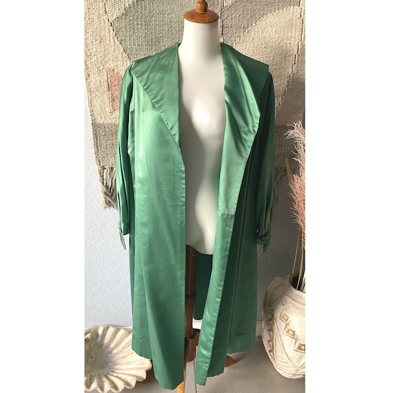 Vintage 40s/50 emerald satin evening opera / swing