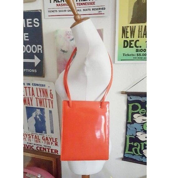 Vintage 90s orange neon Amanda Smith box shoulder