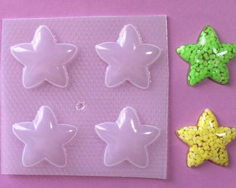 Flexible Plastic Kawaii Galaxy Soap Mould Candle Large Star Resin Mold