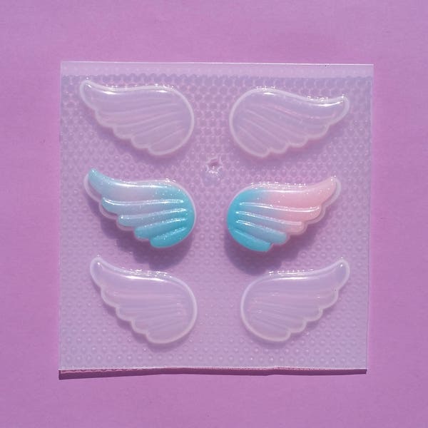 3 Pairs Angel Wings Resin Mold - Fairy Wings Pair - Flexible Plastic Resin Molds - Wings Fondant Mold - Jewelry Resin Mold