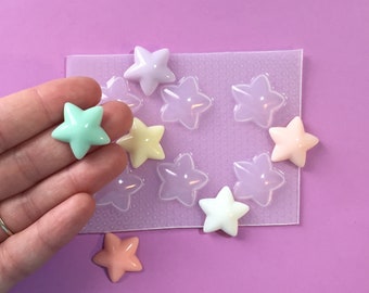 Chunky Bubble Star Resin Mold Mould Casting Craft Food Safe Stars Puffy Molds Chunky Bubble Star Resin Mold Mould Casting Craft Food Safe Stars Puffy Molds