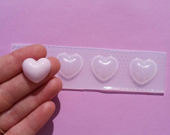 Small Hearts Plastic Mold - puffy heart - bubble heart - resin mold - uv resin mold - resin molds for jewelry - molds for resin