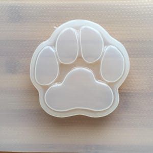 Stampo in plastica a forma di zampa da 4,8 once, stampo in resina, stampi per resina, forniture per stampi UV epossidico cioccolato sapone candela bomba da bagno fermacarte ricordo animale domestico