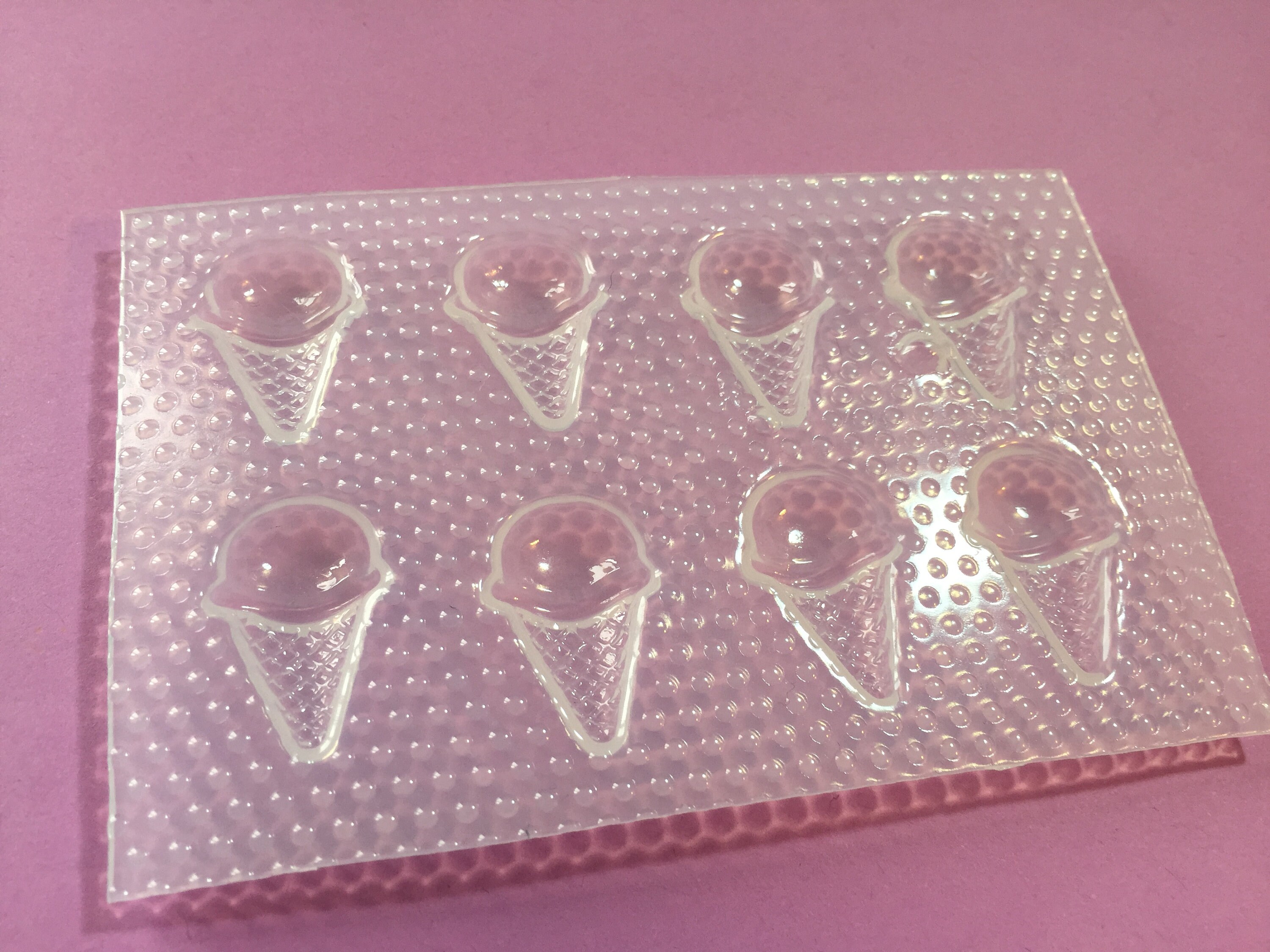 Small Ice Cream Cone Resin Mold Flexible Plastic Resin Molds Etsy