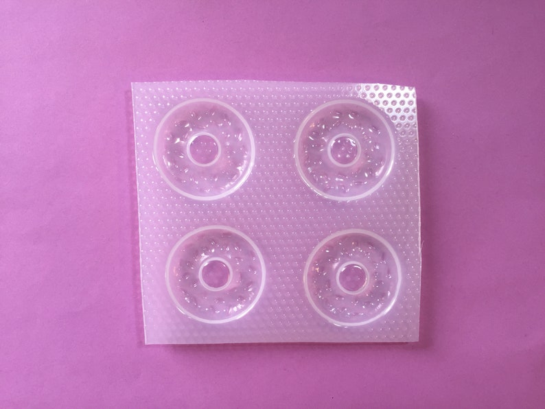 Large Sprinkles Donut Resin Mold Candy Sweets Donuts Doughnuts Flexible Plastic Doughnut Resin Molds