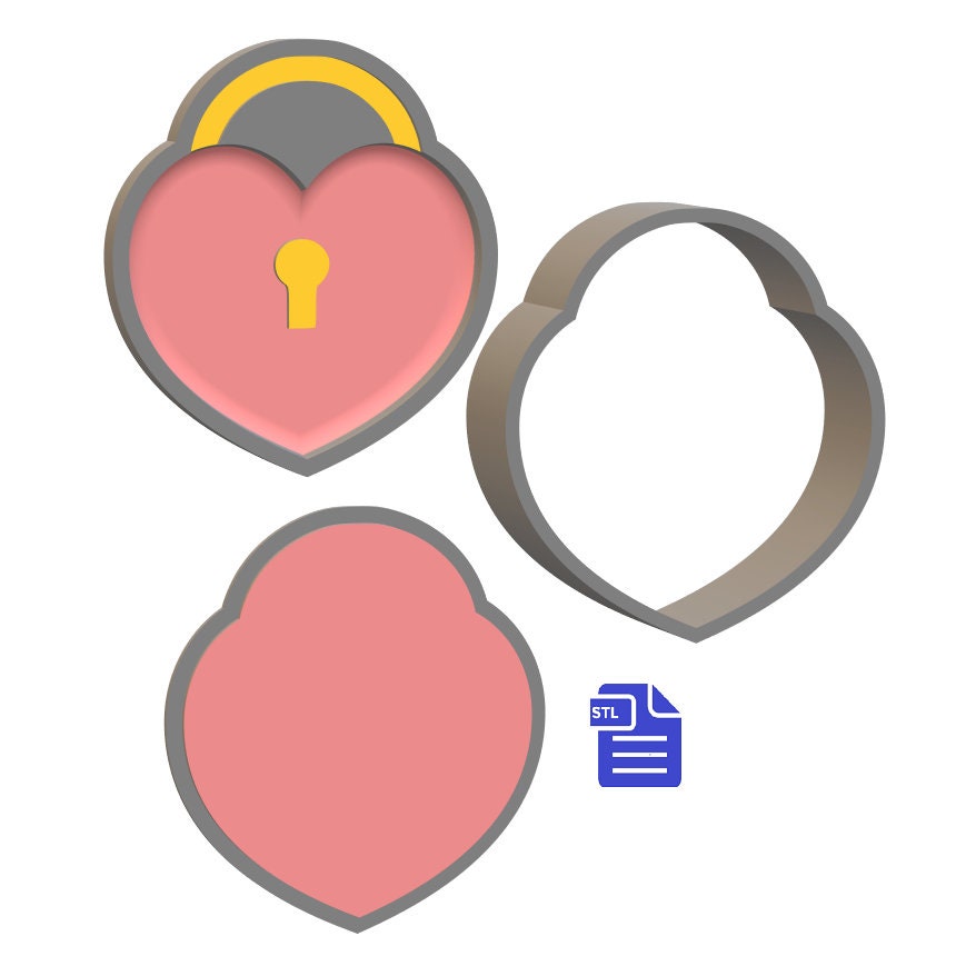 3D file 1pc Heart Locket Bath Bomb Mold・3D printing model to download・Cults