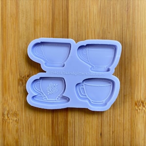Moule en silicone pour tasse de thé, moule en caoutchouc de silicone sans danger pour les aliments pour la fabrication de bijoux de bonbons au chocolat et en argile polymère sans danger pour les aliments