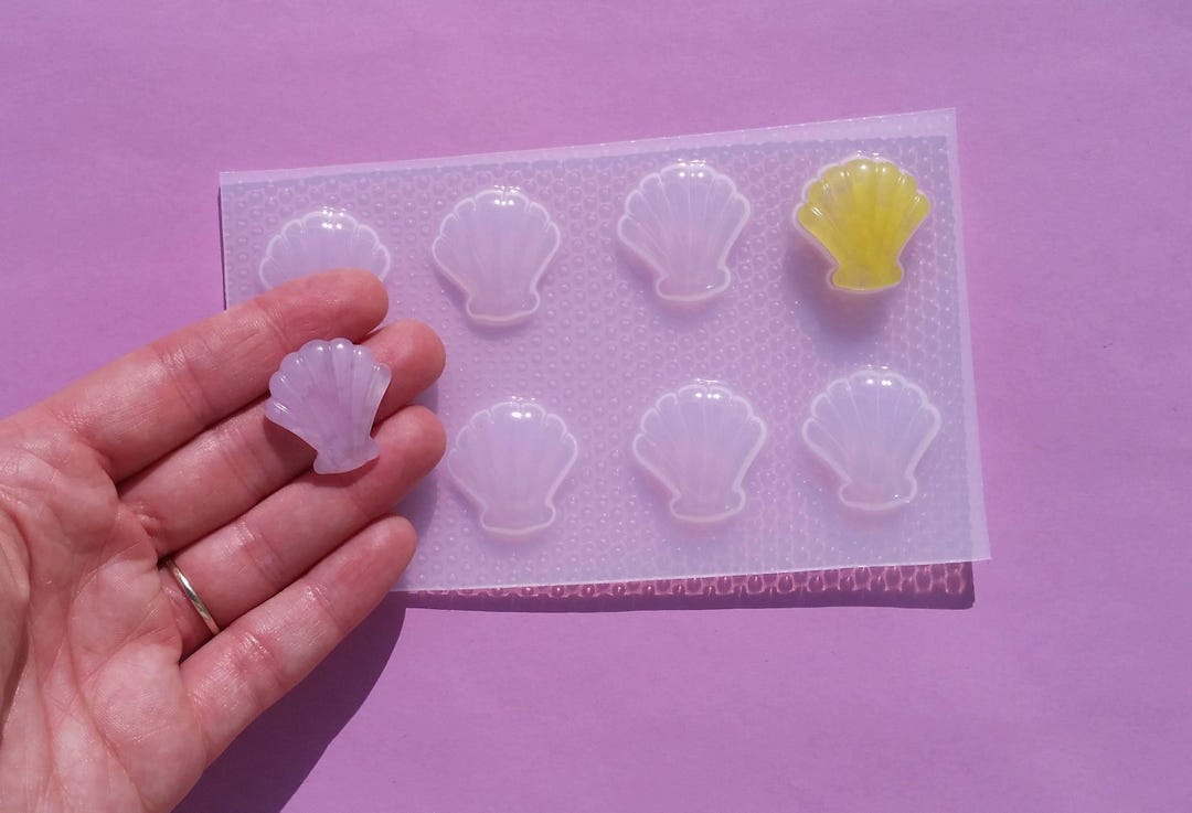 Sea Shell Plastic Mold - Seashell Resin Molds, Fondant, Ice Cube, Cake ...