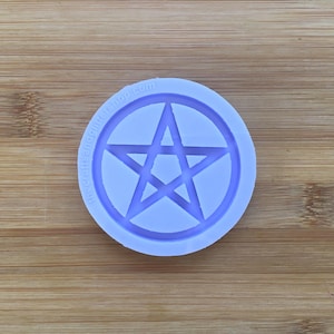 2 inch Pentacle Silicone Mold, Food Safe Silicone Rubber Mould for resin polymer clay chocolate soap wax fondant candy jewelry making
