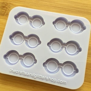 2 Wide 3mm Deep Flat Sunglasses With Hole Shiny Silicone Earring Mold for  Resin MP078 