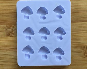 18mm Mushroom Silicone Mold, Food Safe Silicone Rubber Mould for resin polymer clay chocolate soap wax fondant candy jewelry making freshies