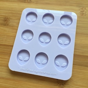 Stampo in silicone a forma di testa di alieno da 1"