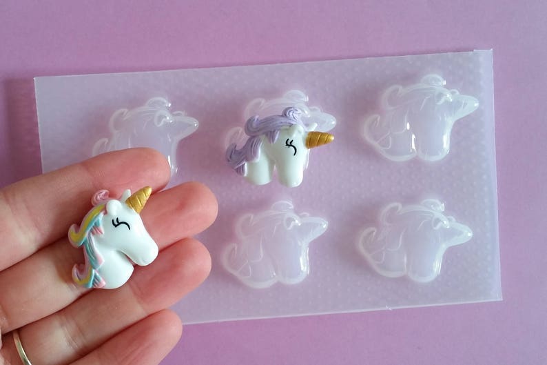 Unicorn Resin Mold, UV resin molds, resin mould, resin supplies, unicorn chocolate mold, unicorn head mold image 3