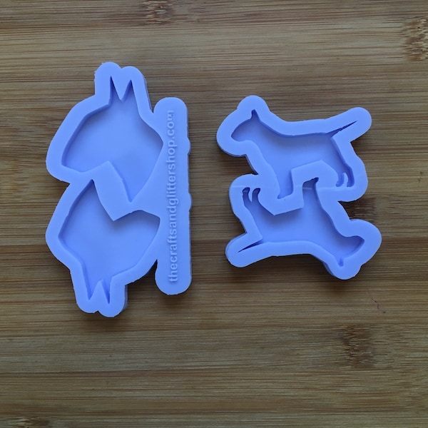 Bull Terrier Silicone Mold, Moule en résine, Moule de fournitures, Époxy UV, Savon au chocolat Bougie Cire Animal Race de chien Silhouette Corps entier Tête Visage