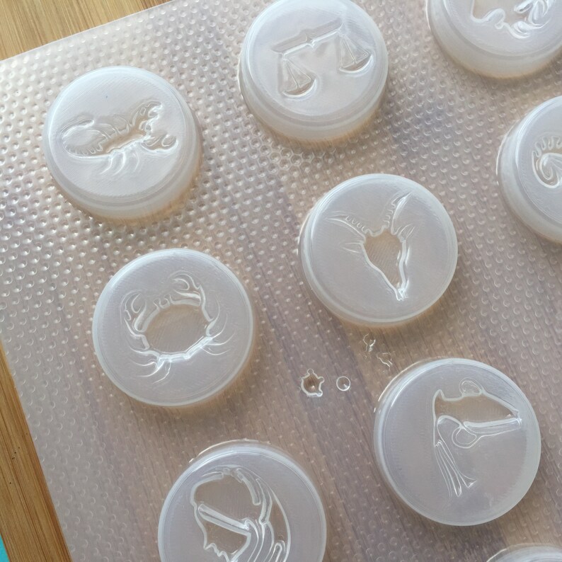 Zodiac Signs Plastic Mold Resin Mold Supplies Mould UV Etsy